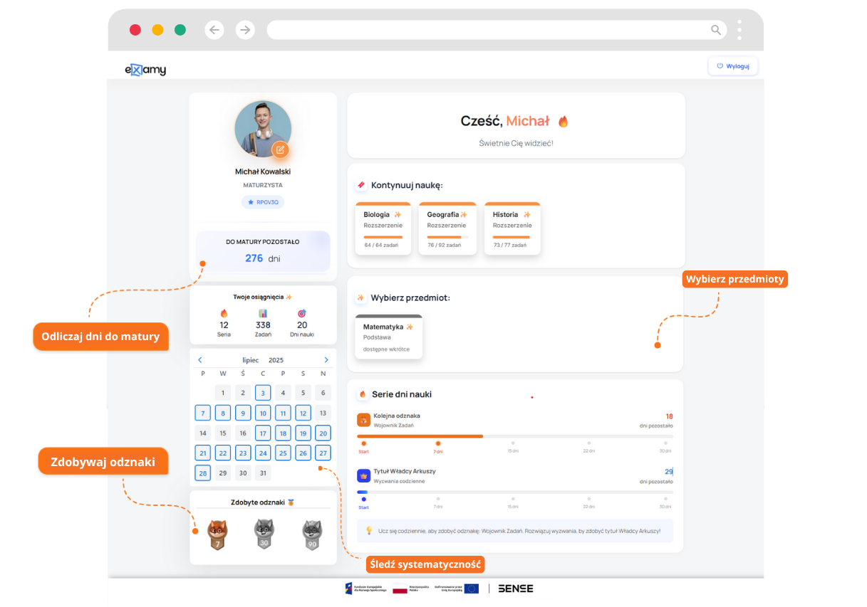 Ekran startowy platformy
